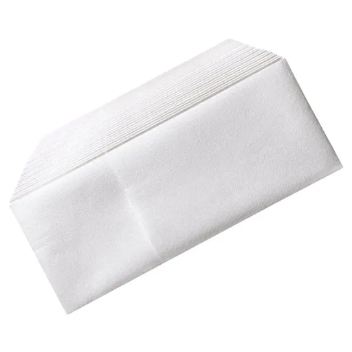 50Pcs Disposable Pocket Napkins White Paper Napkins for Restaurant Hotel and Family Gatherings