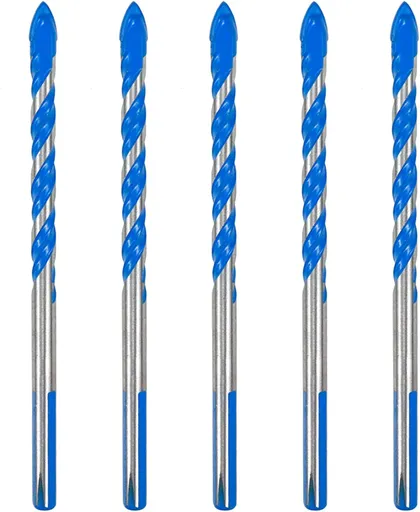 5pcs Masonry Drill Bit 15/64" Drilling Dia Carbide Drill Bit for Glass, Tile and Ceramic