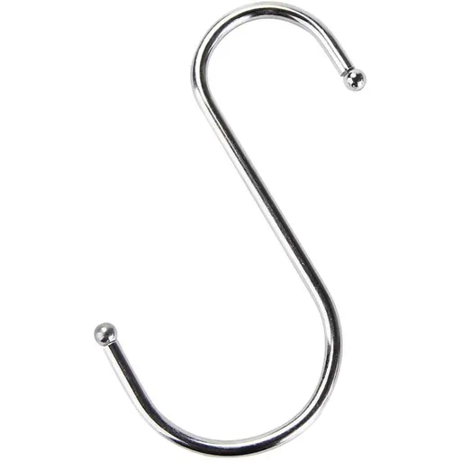 10pcs S Shaped Metal Hook Multi functional Bathroom Kitchen Hanging Hanger Clothes Holder (L)