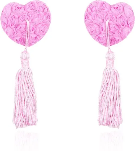 Luxury Nipple Tassels | Nipple Tassel | Nipple Stickers | Niple Cover | Self-Adhesive Heart-Shaped Hearts | 2 Piece | Pink