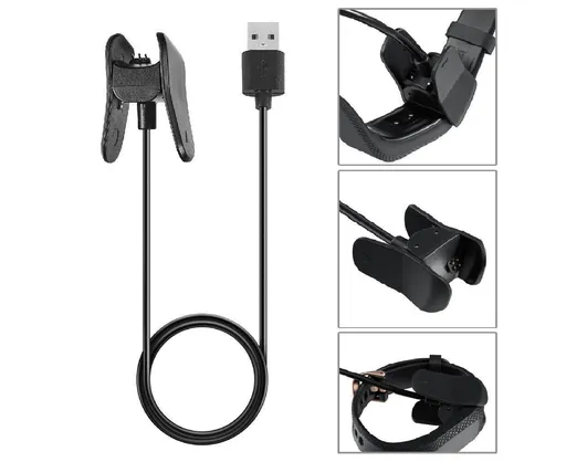 1m Smart Bracelet USB Charging Cable Clip-on Charger Cord for Vivosmart 4