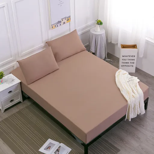 Brown Queen Size Waterproof Fitted Mattress Protector - Soft & Breathable Bed Cover, Hypoallergenic, Deep Pocket (152x190x30cm)