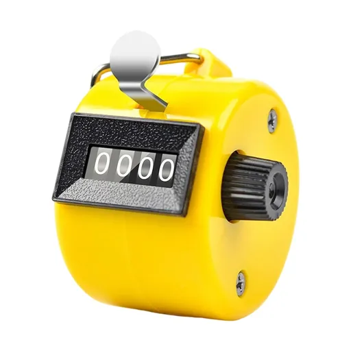 Ergonomic Hand Counter Device for Accurate Counting in Events and Stores white yellow