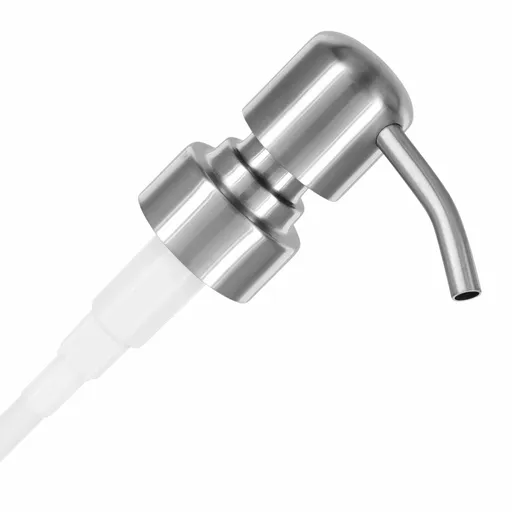 Stainless Steel Soap Pump as Replacement for Liquid Hand Soap Dispensers (Silver Brushed) - Fits e.g. Jack Bottle