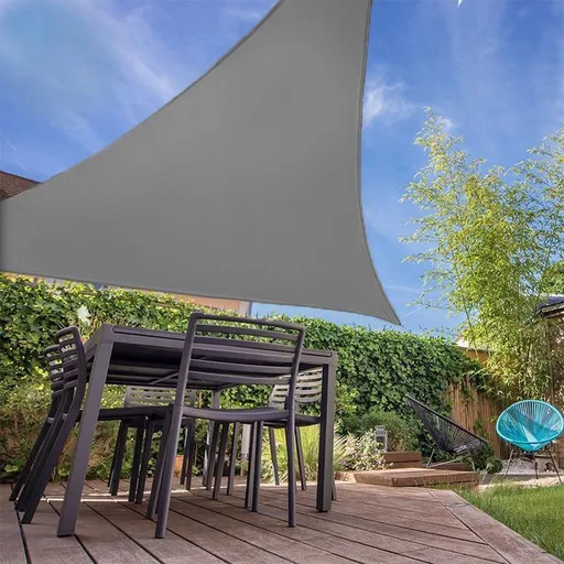 Shade Cloth, 4x4 m, Triangle, Anthracite, for Garden, Patio and Outdoor Shade, with UV Protection and Reinforced Corner Rings