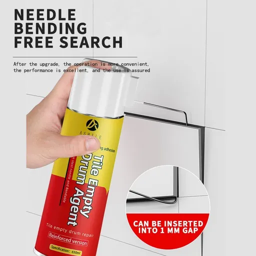 Tile Empty Drum Agent – Strong Adhesion, Eco-Friendly & Easy 4-Step Repair for Hollow, Warped or Loose Tiles – Perfect for Bathrooms, Kitchens, Floors, Walls, Balconies, and Patios