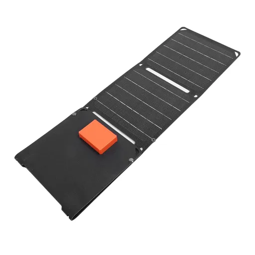 40W Folding Solar Panel Dual USB Foldable Bag 4 Fold ETFE Solar Panel Charging Bag With Solar Panel Light Angle Meter for Traveling Camping