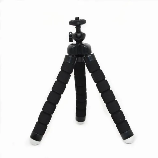Phone Mini Tripod, Premium Flexible Mobile Phone Tripod Stand Compatible with mall Digital Camera, Black