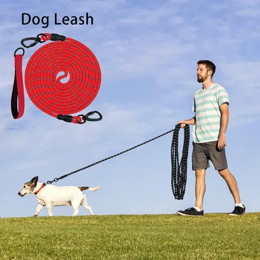Dog Retractable Leash - Red, 1.0×5m
