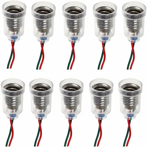 10 pcs E10 Lamps Base LED Screw Mount Small Bulbs Holder Light Socket With Wire Socket For Experiment Circuit Home