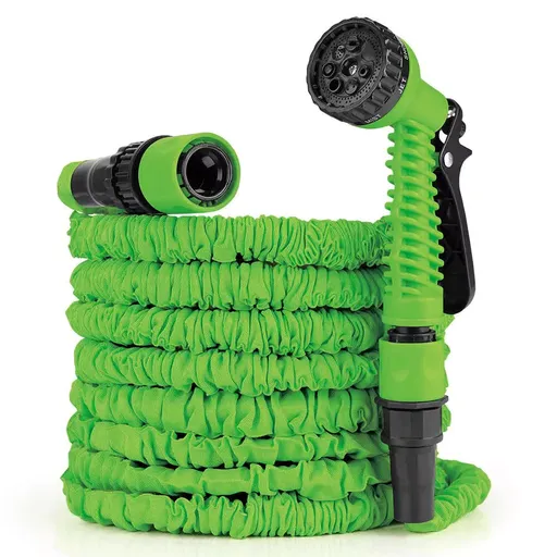 Expandable Hose 25FT Flexible Water Garden Hose with Spray Nozzle Black