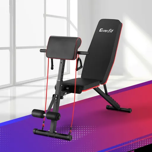 Everfit Weight Bench Adjustable Preacher Curl Bench Press Dumbbell Stool 260kg