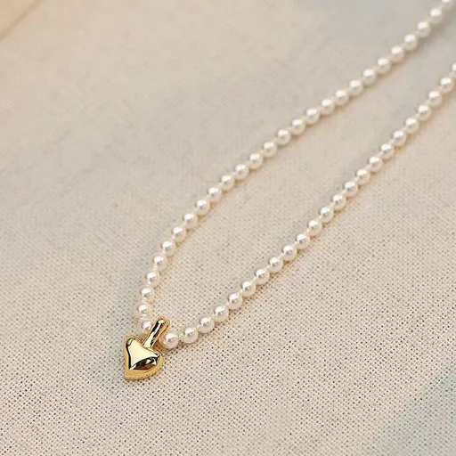 Pearl Necklaces for Women Shining Plated Pearl Paperclip Link Box Chain Vintage Pearl Pendant Toggle Clasp Adjustable Necklaces
