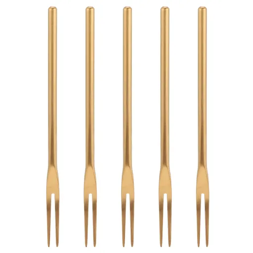 5Pcs Fruit Fork Stainless Steel Originality Cute Dessert Cake Small Fork for Home Bar Office