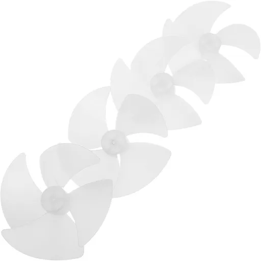 4pcs Microwave Oven Cooling Fan Blade Replacement Universal Plastic White