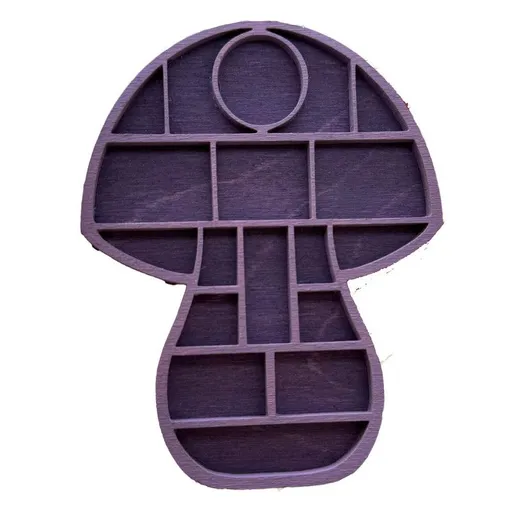 Wooden display stand for mini curiosities,Mushroom