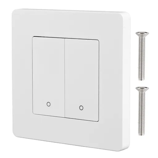 Smart Light Switch for Zigbee 2 Gang Timing Dimming Reverse Dual Control Smart Switch Panel AC100‑240V White