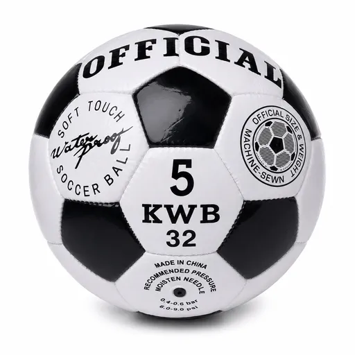 Classic Soccer Ball Football Training Standard Size 5 - Black/White