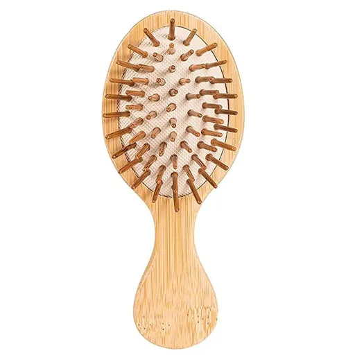 Sofmild Mini Cute Travel Bamboo Hair Brush for Women/Men/Kids - Anti-Static Pocket Size Brush Glide Through Tangles with Ease