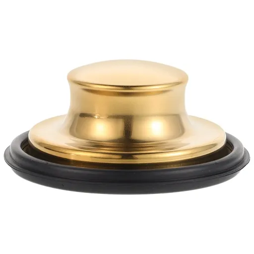 Durable Golden Sink Drain Stopper with Silicone Ring Seal for Kitchen and Bath