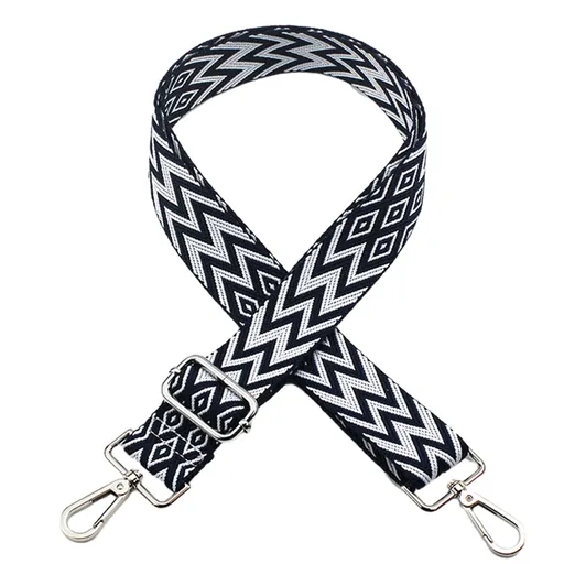 Replacement Crossbody Strap Handbag Guitar Strap Purse Shoulder Strap Adjustable Retro Jacquard - Dark blue