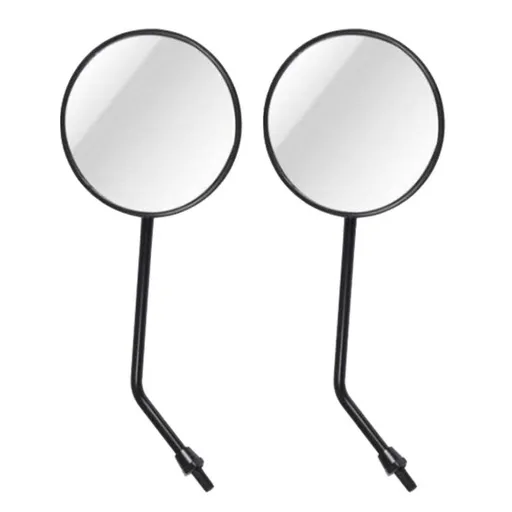 2 Pack Universal Motorcycle Rearview Side Mirrors, Stable Wide View Replacement Mirrors for Motorbike Scooter, Black