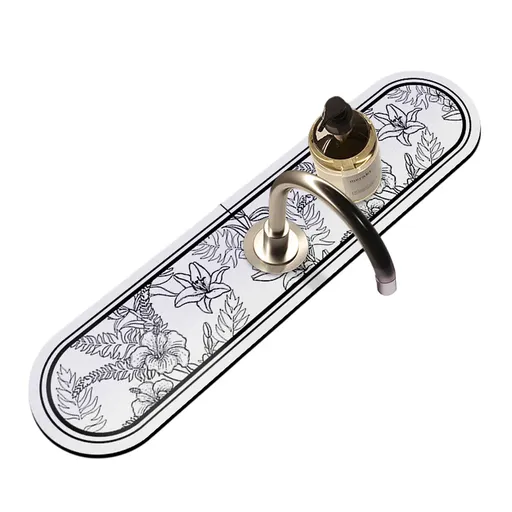 Diatom Mud Faucet Suction Mat 10cm Sink Drain Pad Bathroom Kitchen Absorbent Pad - B