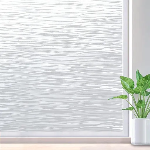 Frosted Glass Film Removable Vinyl Door Window Coverings UV Blocking Clings Sticker for Home Decor, 11.8" x 393.7"