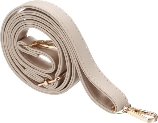 Leather Purse Strap Replacement Crossbody, 27.6-51.2 Inch Adjustable Bag Strap Purse Straps for Women Crossbody Bags Shoulder Bag Handbag, Light Beige