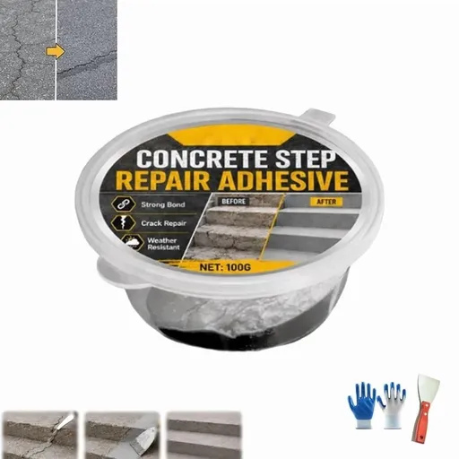 Concrete Step Repair Adhesive, Heavy Duty Concrete Repair Adhesive,Cement Repair Adhesive, Outdoor Concrete Repair Adhesive, Strong Bond Formula, Quick Curing