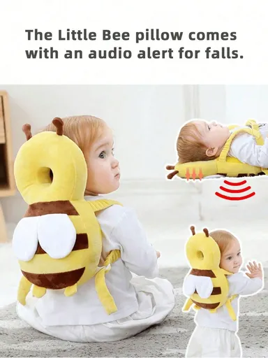 Head Protector Cushion Backpack For Walking Crawling Christmas Elements Baby Walkers Protective Toddler Adjustable Head Protection Pad Backpack Bee Christmas
