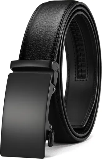 Ratchet Belts Men Micro Adjustable 1 3/8 Inch Leather Dress Belt