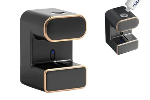 Electric Automatic Toothpaste Dispenser With Toothbrush Holders-Black