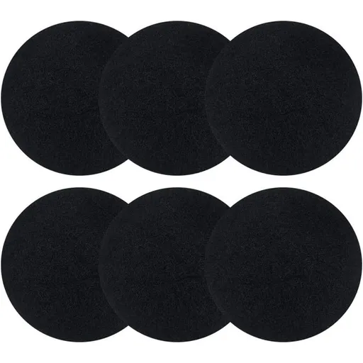 6 Pcs Compost Bin Charcoal Filters,Black Activated Charcoal Filters,Indoor Kitchen Round Replacements Sheets,Compost Bucket Filter Cotton,Filter Cotton for Blocking Odor (Black)