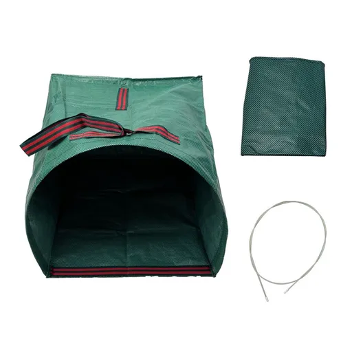 Leaf Collector, Large Yard Dustpan-Type Lawn and Leaf Bags,150L Reusable Garden Bags for Leaves, Debris, Grass, Clippings, Lawn Trash（green 59*56*43cm）