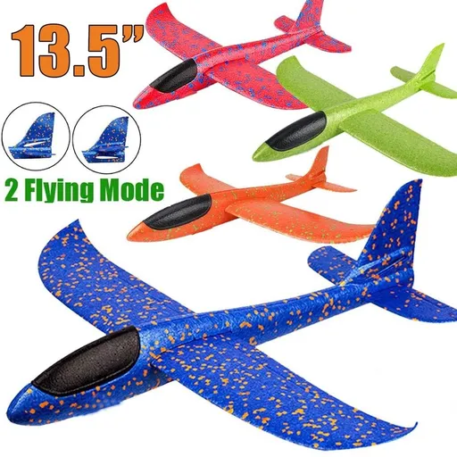4PCS Airplane Toys, 13.5" Large Throwing Foam Plane, Flying Toy for Kids, Gifts for 3 4 5 6 7 Year Old Boy, Outdoor Sport Toys Birthday Party Favors Foam Airplane