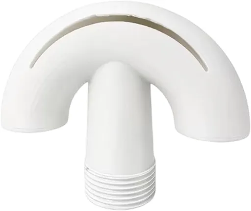 Pool Fountain Nozzle for Backyard Swimming Pools, Threaded Fountain Head Accessory for Home Pool Play and Relaxation Nozzle Threaded Attachment Backyard Accessory Swimming Head Return Curved Moving - White - Size 1Pcs
