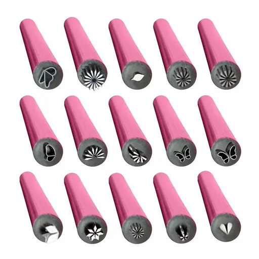 15Pcs Nail Art Stamp Pen Set,Flower Nail Stamp Pen,Nail Art Stamper Kit,Nail Art Tool with Different Patterns