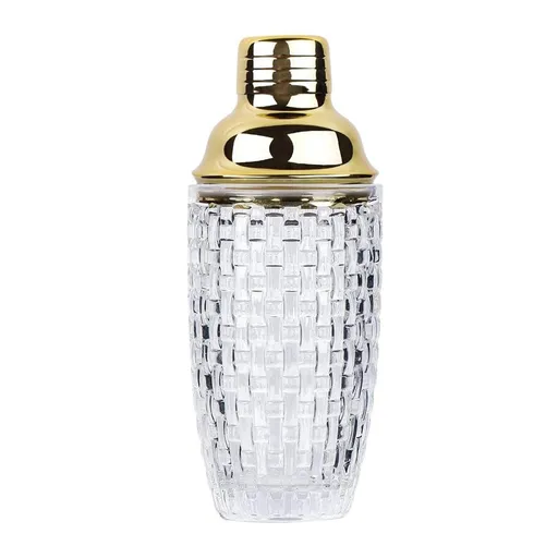 13Oz Glass Cocktail Shaker Set - Glass Shaker for Cocktails, Drink Shakers Cocktail and Cocktail Shakers Gold Easy to Use