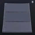 10 pcs/1 pc 3-compartment loose leaf banknote album page collector holder 1pc 3-slot 80x177mm