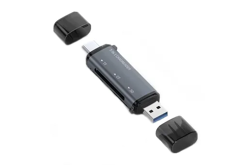 USB C SD Card Reader 5- in-1 Memory Card Reader for CF SD TF