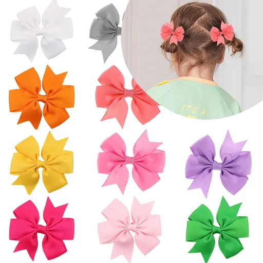 Baby Hair Clips, 20PCS Fully Lined Hair Bows for Girls, Toddler Hair Accessories for Girls, Alligator Hair Clips for Girls