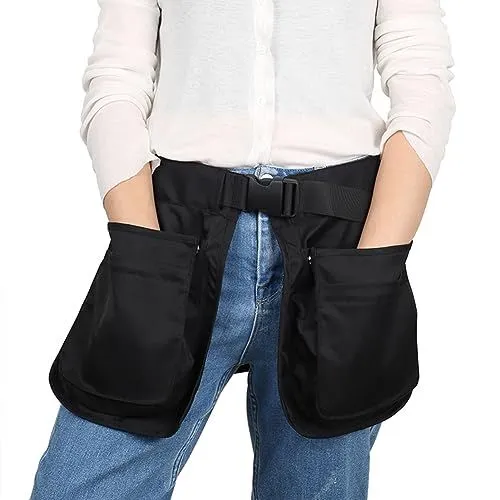 Versatile Waist Apron for Dog Training, Gardening, Pet Care and Daily Work (Black)