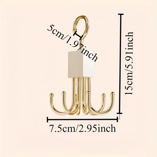Gold Black rotating hanger, multi-hook hanger, home organisation, storage solution, high-quality hanger, Australian home, space-saving hanger, entryway organiser, wardrobe accessory, sturdy hanger