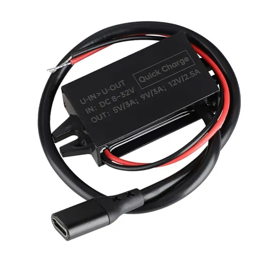 30W Type C Output Charger 8V-32V to 5V/9V/12V Power Converter For 12V 24V Automobiles Motorbikes Accessories