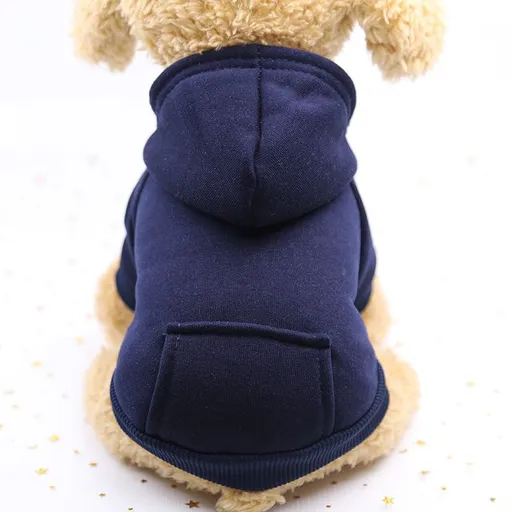 Valley Dog Pet Sweatshirt Pocket Casual Style Pocket sweater navy blue L (Bust 46CM recommended 3.00 kg-4.00 kg pets)