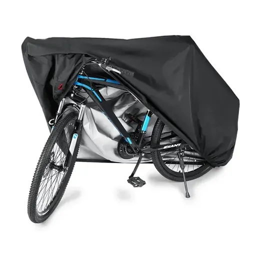 Waterproof 210D Oxford Bike Cover with PU Coating for Bicycles, E-Scooters and Small Motorcycles, Black, 200 x 70 x 110 cm