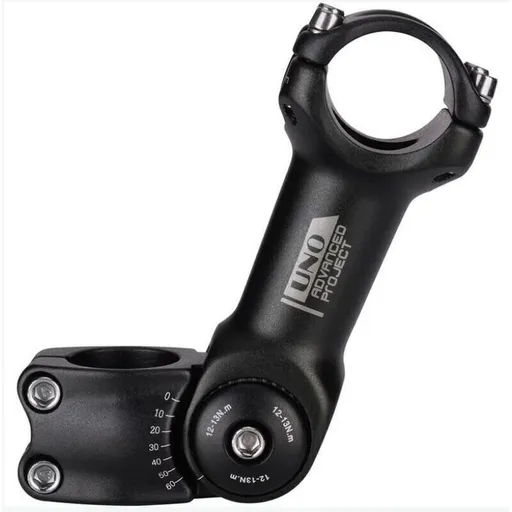 31.8 Adjustable Stem 0-60 Degree Adjustable Handlebar Stem for Most Mountain Bikes and Road Bikes, 110 mm