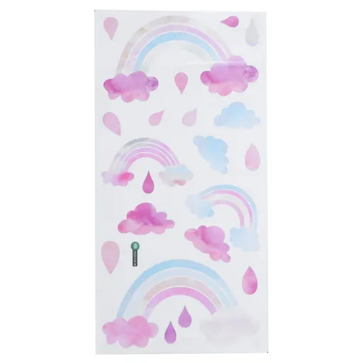 Wall Sticker Cute Clouds Raindrop Pattern Self Adhesive PVC 60x30cm