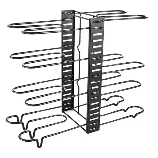 Multi-Layer Vertical Pot Lid Storage Rack Folding Kitchen Countertop Organizer - 8th-Floor
